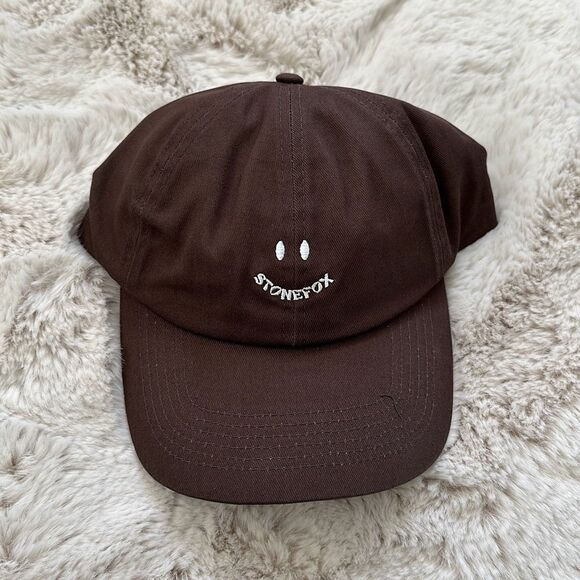 Stone Fox Swim x Free People Canvas StrapBack Hat One Size Embroidered Brown main image 4